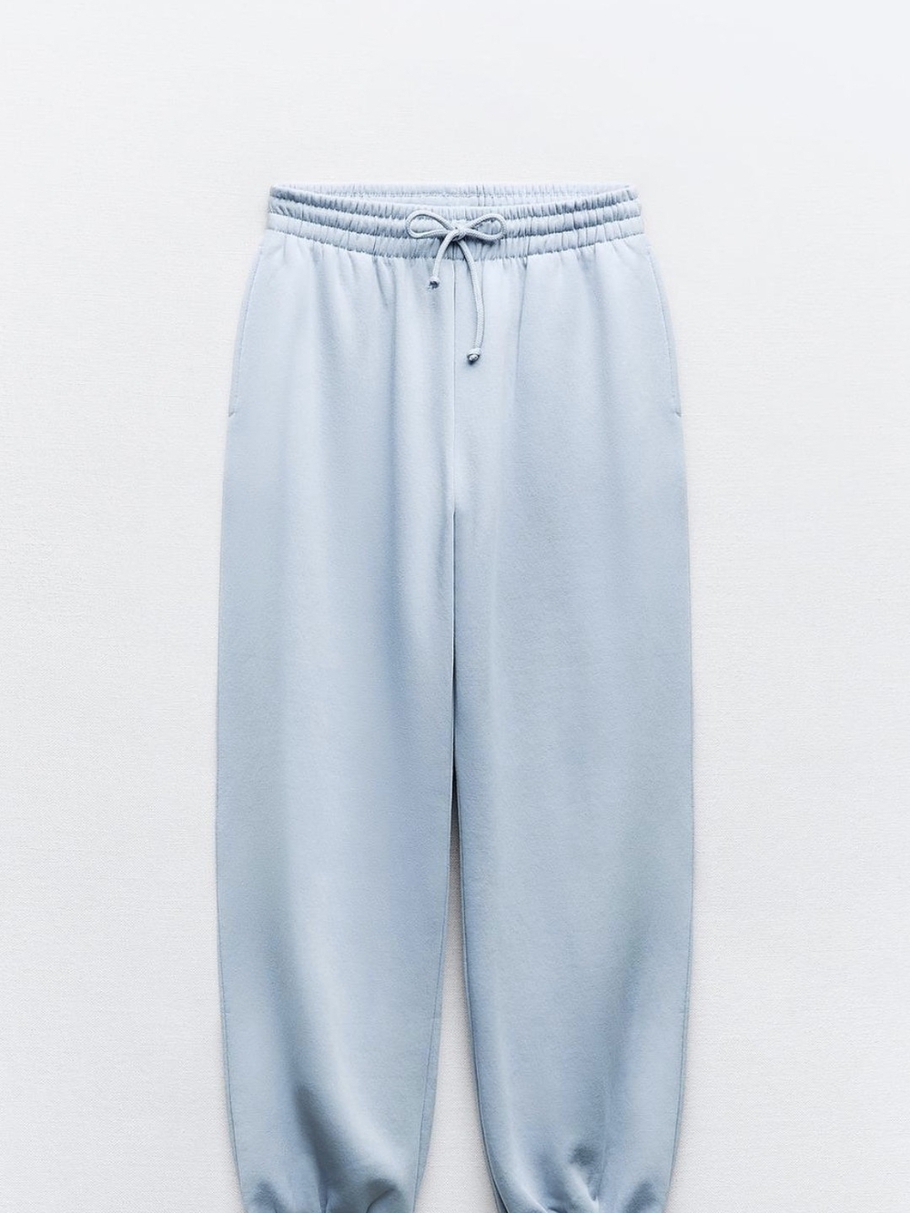 Light Blue Drawstring Jogger Pants